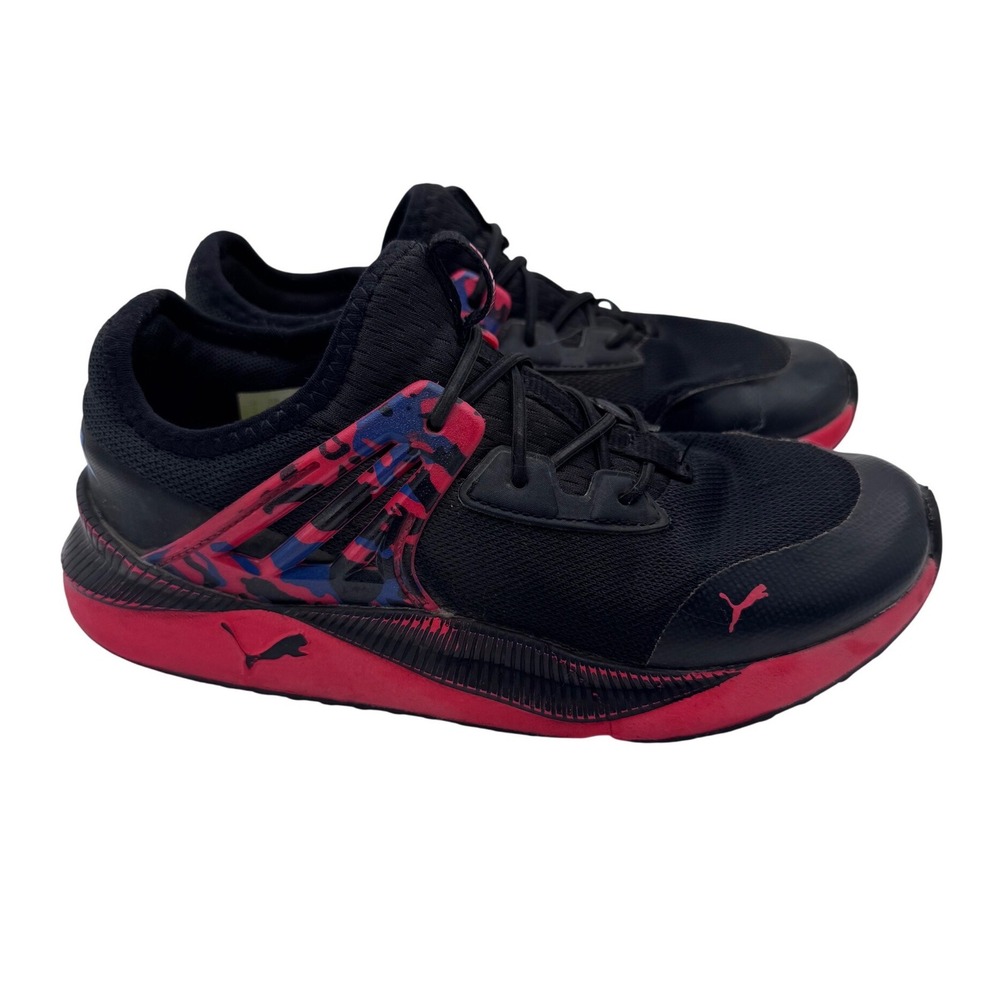 Puma‎ 3C Black Pacer Future Sneakers Kids Pink Blue Accents Athletic Shoes